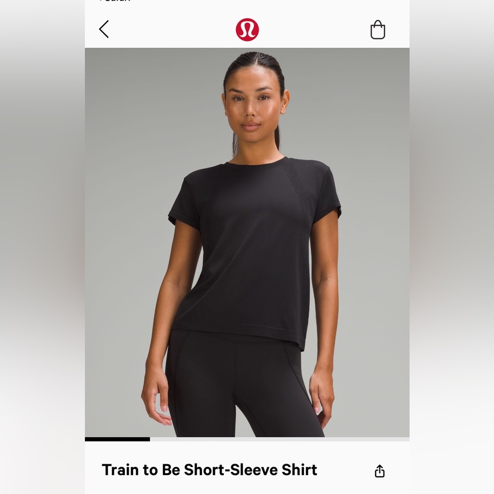 Lululemon Train to Be Short-Sleeved Shirt